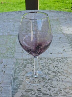 Pier 1 Purple Crackle Wine Glass 8.5" single replacement